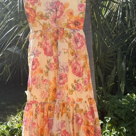 House of CB Floral Dress in Pink and Cream - Picture 3 of 6
